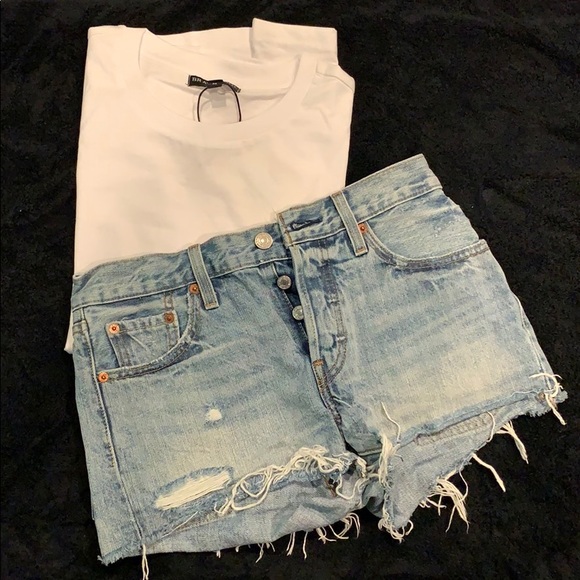 Levi’s 501 High Waisted Shorts - Picture 1 of 9